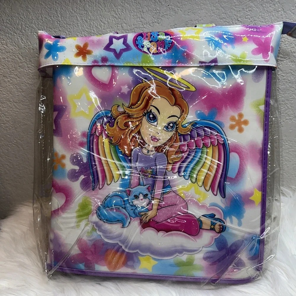 $119 🌙 Rare Y2K Lisa Frank Angel Zip-up Trapper Keeper Binder + BAG Accessories